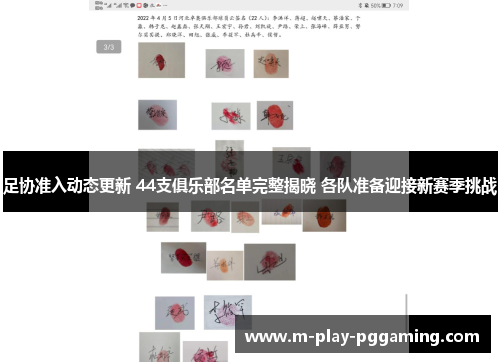 足协准入动态更新 44支俱乐部名单完整揭晓 各队准备迎接新赛季挑战 足协准入动态更新 44支俱乐部名单完整揭晓 各队准备迎接新赛季挑战